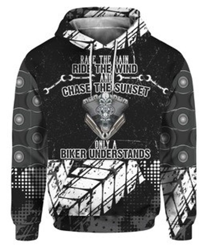 123buystore Ride The Wind Chase The Sunset Only A Biker Understands Full Printing Tl97 3D Hoodie