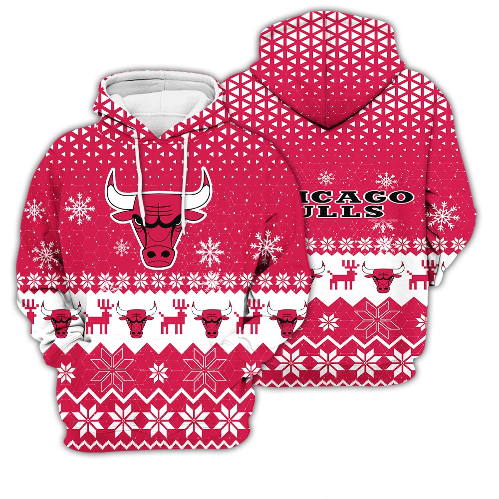 Chicago Bulls Sports Football American Ugly Christmas Sweater New