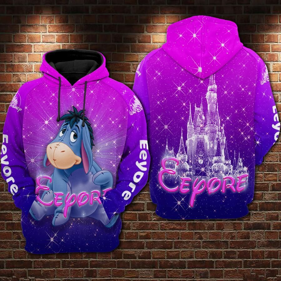 Eeyore Cartoon Winnie The Pooh Movie Disney 5 Over Print 3D Hoodie Zip Hoodie Y97