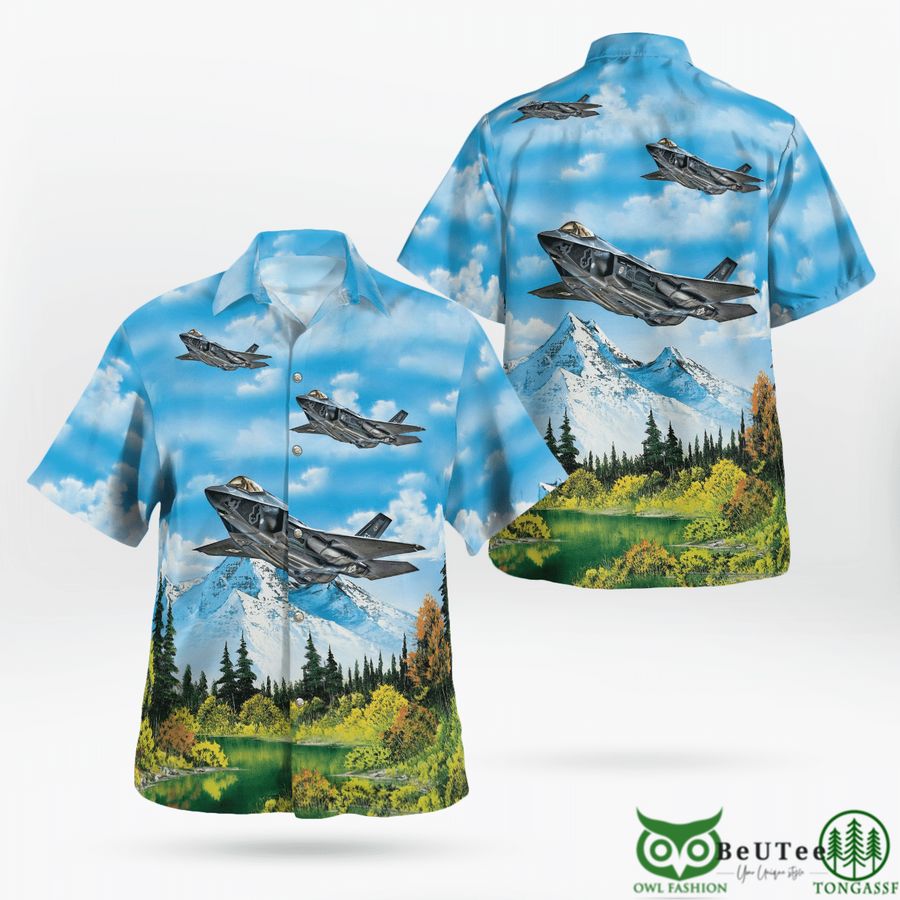 Lockheed Martin F-35 Lightning II Hawaiian Shirt – Angelidecor – is an