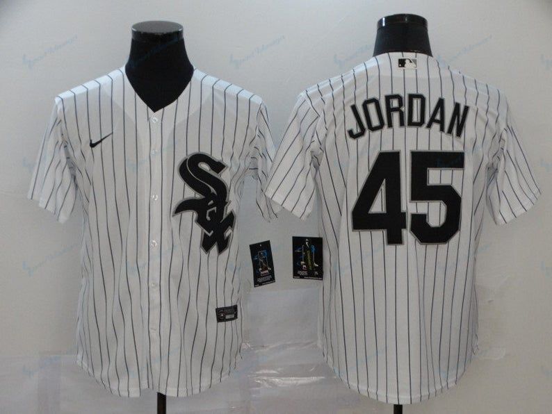 Men’s Chicago White Sox 45 Michael Jordan Baseball Jersey 56